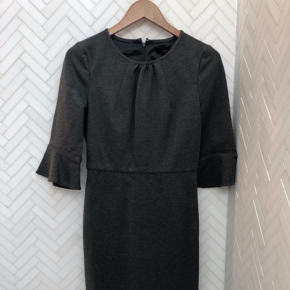 NWT JCrew G9476 Bell-sleeve stretch Ponte sz2